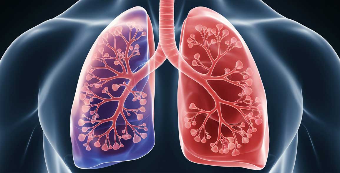 COPD Lunge Illustration.